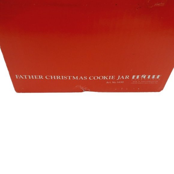 Vtg Santa Clause Ceramic COOKIE JAR Epicure Essentials Carter Hawley Hale Stores - Picture 9 of 9